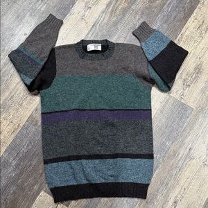Men's Multicolor Wool Striped Crewneck Sweater
